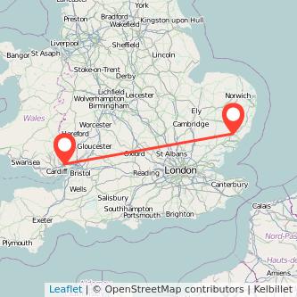 Newport Ipswich train map