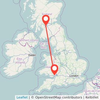 Newport Glasgow train map