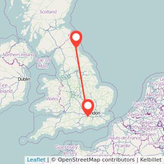 Newcastle upon Tyne Woking train map