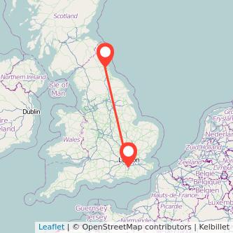 Newcastle upon Tyne Redhill train map