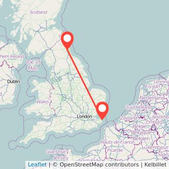 Newcastle upon Tyne Ramsgate train map