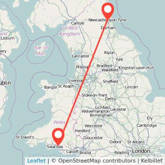 Newcastle upon Tyne Neath train map