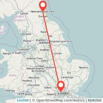 Newcastle upon Tyne Harrow bus map