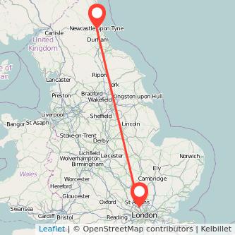 Newcastle upon Tyne Borehamwood train map