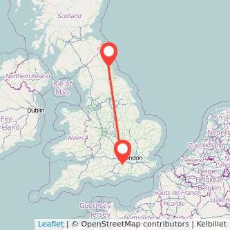 Newcastle upon Tyne Aldershot train map