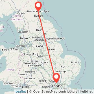 Newcastle upon Tyne High Barnet bus map