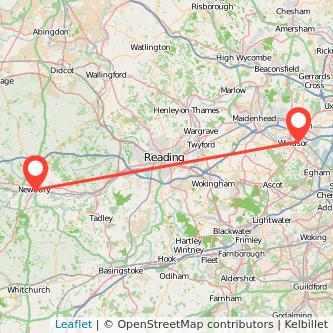 Newbury Windsor train map