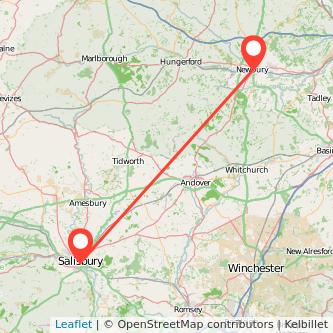 Newbury Salisbury train map