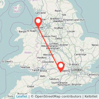 Newbury Liverpool train map