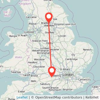 Newbury Leeds train map