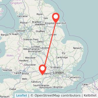 Newbury Hull bus map