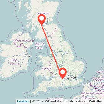 Newbury Glasgow train map