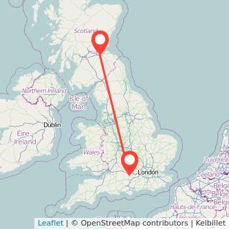 Newbury Edinburgh train map