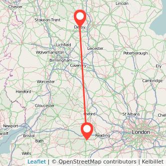 Newbury Derby train map