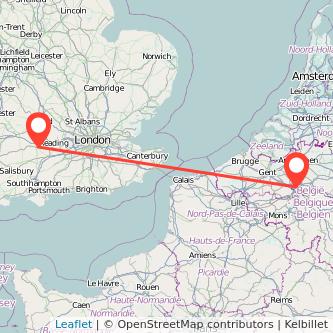 Newbury Brussels train map