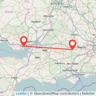 Newbury Cardiff train map