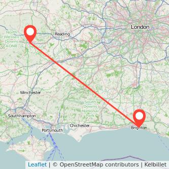 Newbury Brighton train map