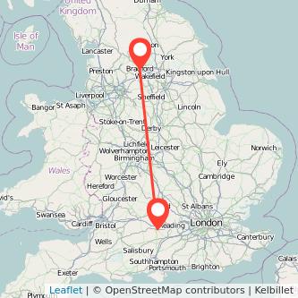 Newbury Bradford train map