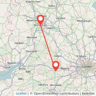 Newbury Birmingham train map