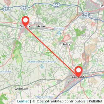 Newbury Basingstoke train map