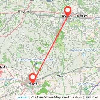 Newbury Andover train map