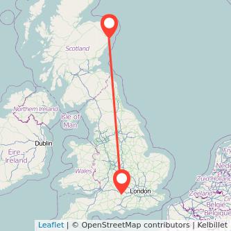 Newbury Aberdeen train map