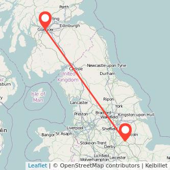 Newark on Trent Glasgow bus map