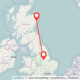 Newark on Trent Aberdeen bus map