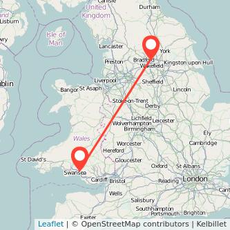 Neath Leeds bus map