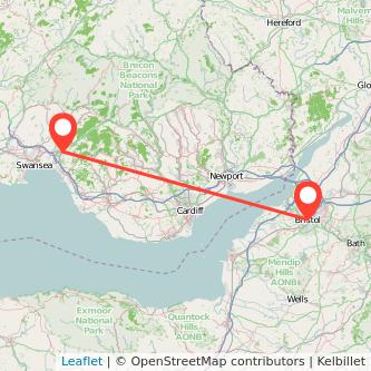 Neath Bristol train map