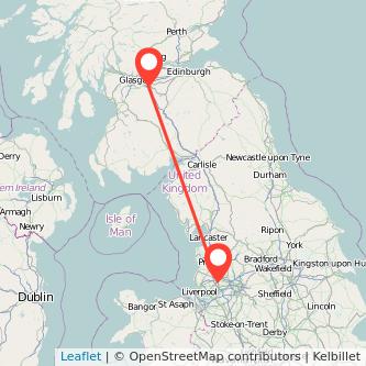 Motherwell Wigan train map