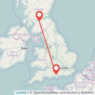 Motherwell Southampton train map