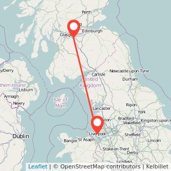 Motherwell Liverpool bus map