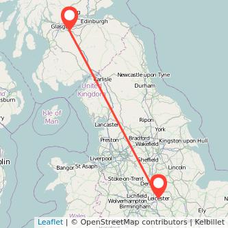 Motherwell Leicester train map