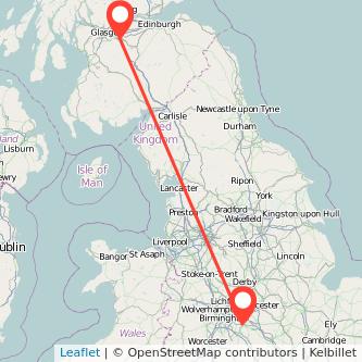 Motherwell Coventry train map