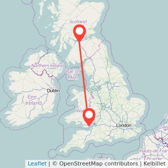 Motherwell Cardiff bus map