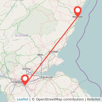 Motherwell Aberdeen train map
