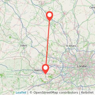 Milton Keynes Wokingham train map