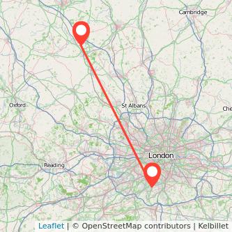 Milton Keynes Sutton train map