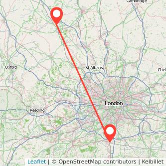 Milton Keynes Redhill bus map