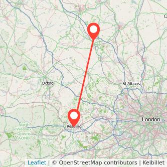 Milton Keynes Reading train map