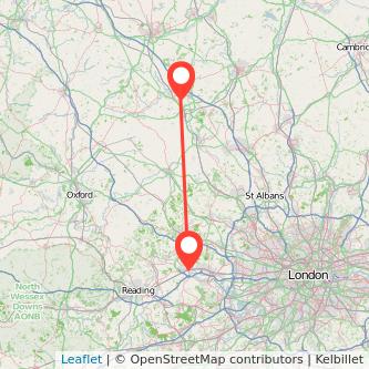 Milton Keynes Maidenhead train map