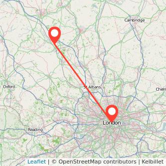 Milton Keynes London bus map