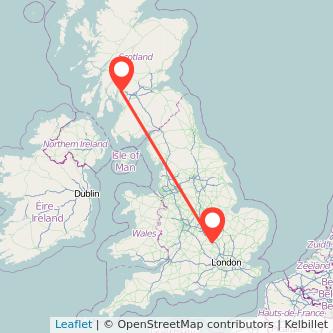 Milton Keynes Greenock train map