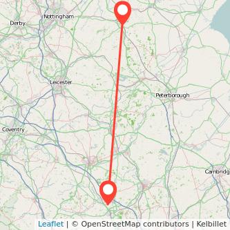 Milton Keynes Grantham train map