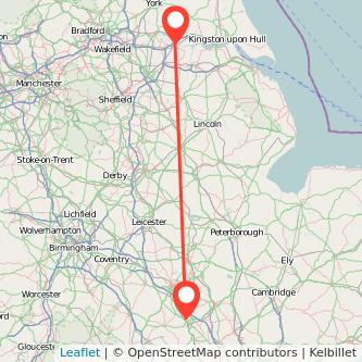 Milton Keynes Goole train map