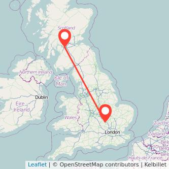 Milton Keynes Glasgow train map