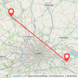 Milton Keynes Gillingham train map