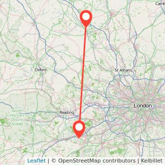 Milton Keynes Fleet bus map