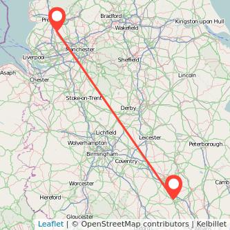 Milton Keynes Chorley train map